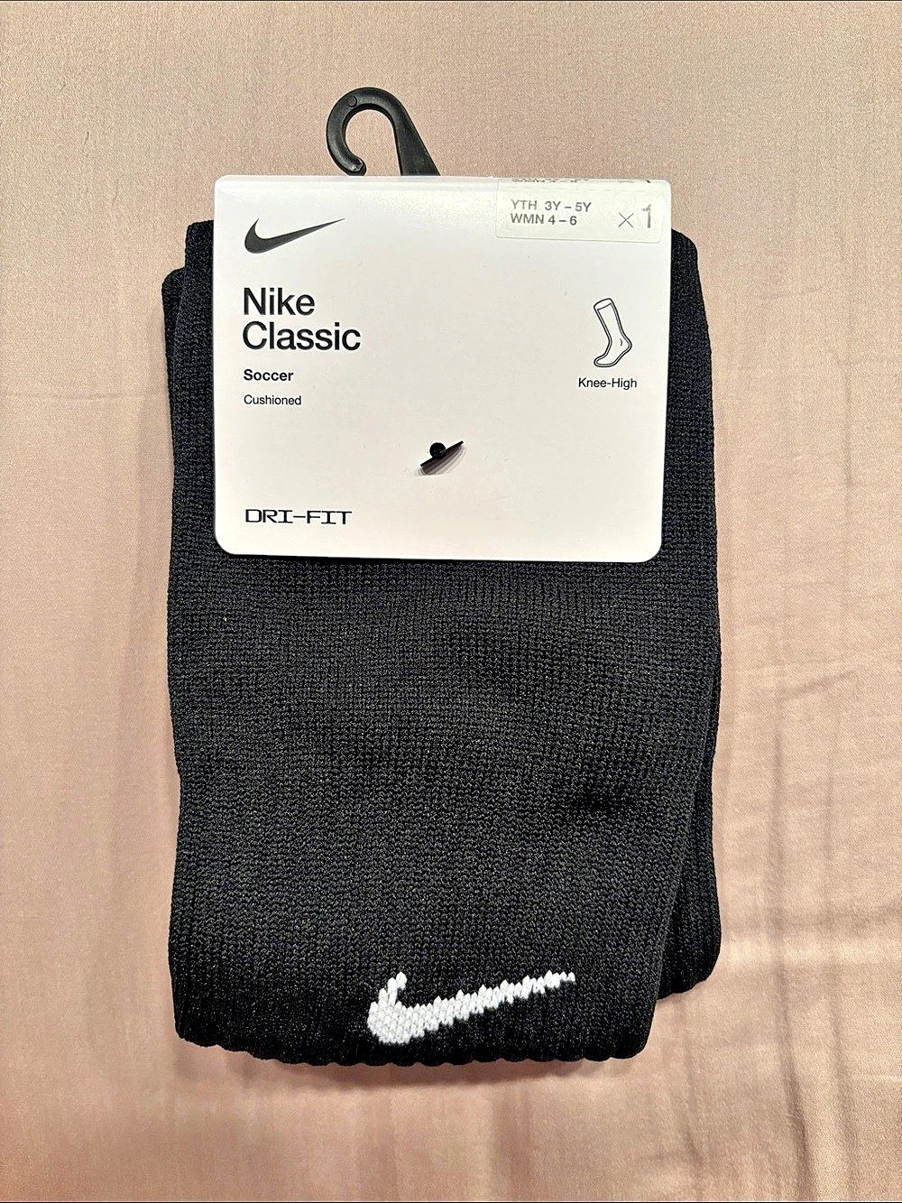 Nike Classic Dri-FIT Soccer Socks Black Small NWT
